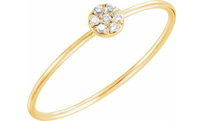 14K Yellow .04 CTW Diamond Petite Circle Ring - 65192260000P