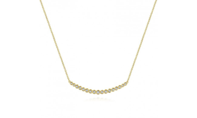 Gabriel & Co. 14k Yellow Gold Lusso Diamond Bar Necklace - NK5796Y45JJ