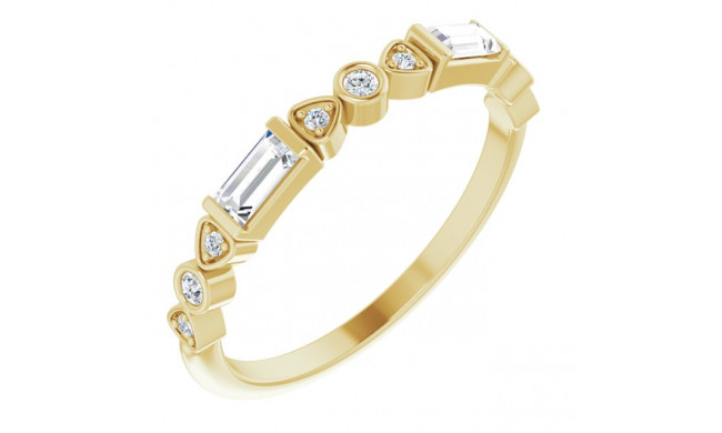 14K Yellow 1/4 CTW Diamond Anniversary Band - 124063601P