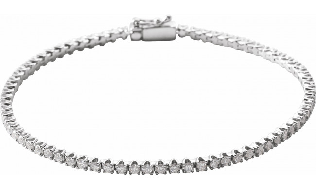 14K White 2 CTW Diamond Line 7 Bracelet - 653536600P