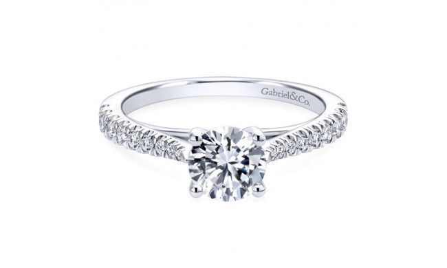Gabriel & Co. 14k White Gold Contemporary Straight Engagement Ring - ER12291R3W44JJ
