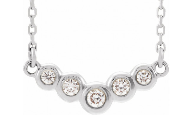 14K White  1/8 CTW Diamond 18 Necklace - 86855615P