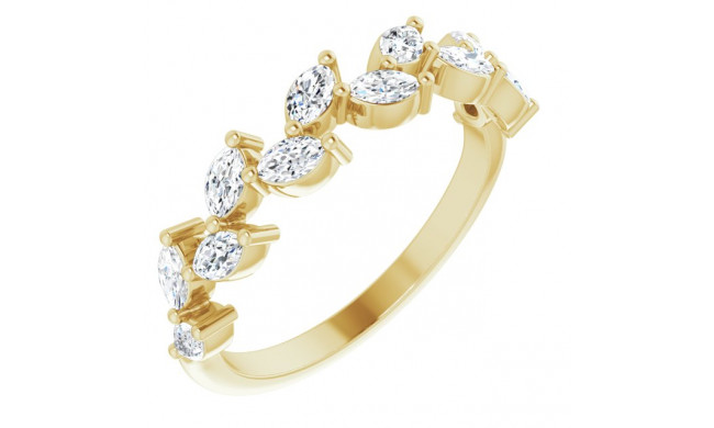 14K Yellow 5/8 CTW Diamond Anniversary Band - 123859601P