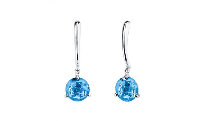 Stanton Color14k Gold Blue Topaz Dangle Earrings