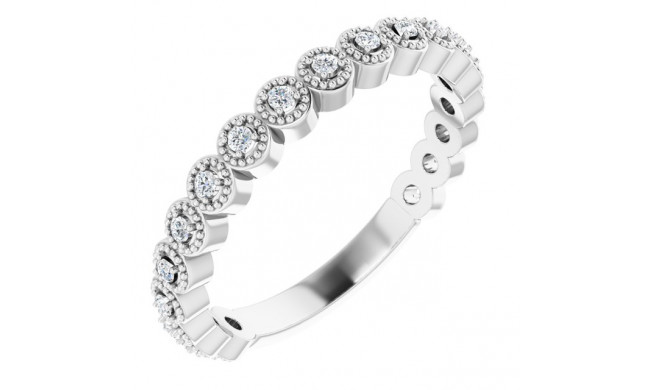 14K White 1/8 CTW Diamond Anniversary Band - 123106600P