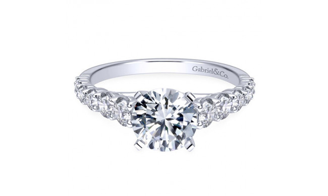 Gabriel & Co. 14k White Gold Contemporary Straight Engagement Ring - ER11737R6W44JJ