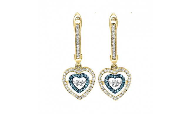 Gems One 14KT Yellow Gold & Diamond Rhythm Of Love Fashion Earrings   - 1/2 ctw - ROL2018-4YCBL