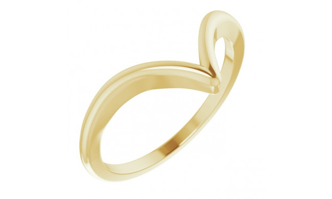 14K Yellow V Ring - 65181270000P