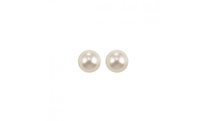 Gems One 14Kt White Gold Pearl (1 Ctw) Earring - PS5.00AA-4W
