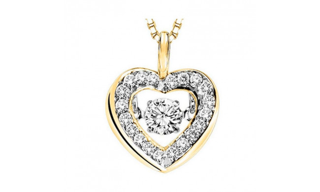 Gems One 14KT Yellow Gold & Diamond Rhythm Of Love Neckwear Pendant  - 1/3 ctw - ROL1009-4YC