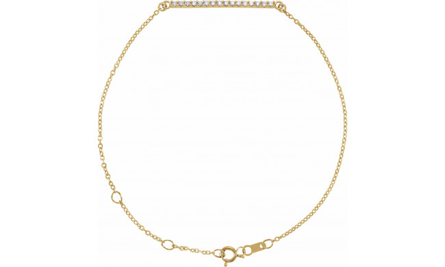14K Yellow .07 CTW Diamond Bar 6 1/2-71/2 Bracelet - BRC7716006P
