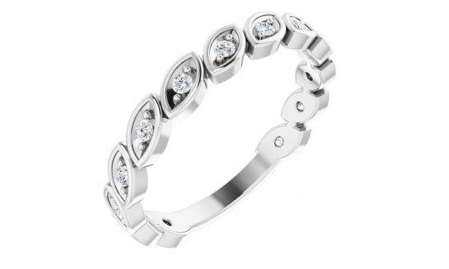 14K White 1/6 CTW Diamond Anniversary Band - 123957600P