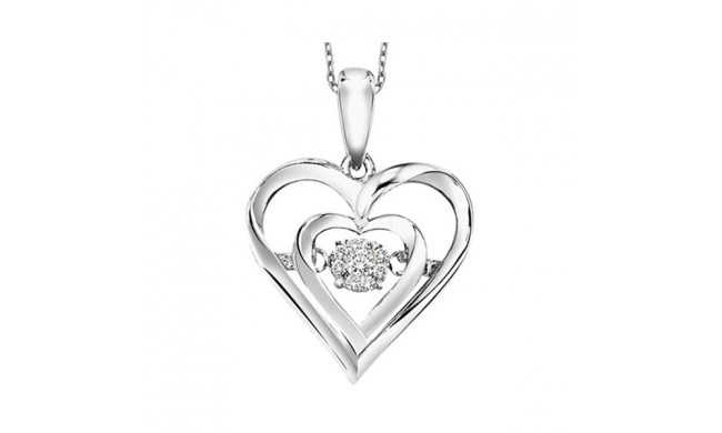 Gems One Silver Diamond (1/50 Ctw) Pendant - ROL1045-SSWD