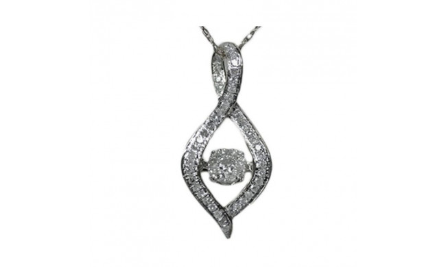 Gems One 14KT White Gold & Diamond Rhythm Of Love Neckwear Pendant  - 1/5 ctw - ROL1127-4WC