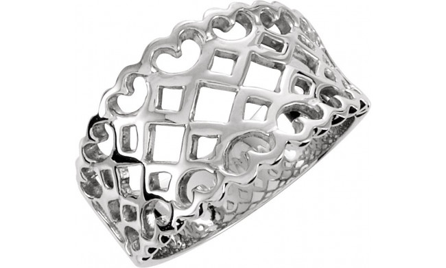 14K White Freeform Ring - 51816340P