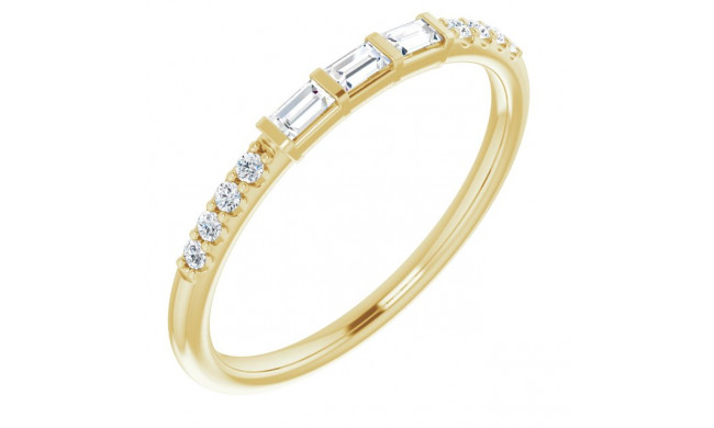 14K Yellow 1/6 CTW Diamond Anniversary Band - 123993605P