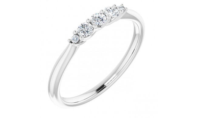 14K White 1/5 CTW Diamond Anniversary Band - 124004604P