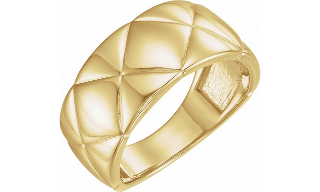 14K Yellow Quilted Ring - 51685601P