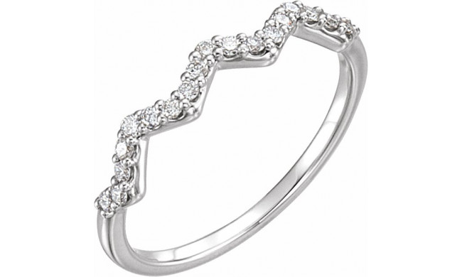 14K White 1/5 CTW Diamond Stackable Ring - 123052600P