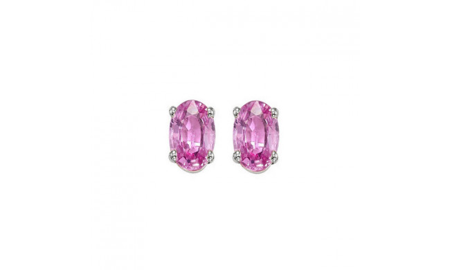 Gems One 14Kt White Gold Pink Sapphire (1 Ctw) Earring - EPO64-4W