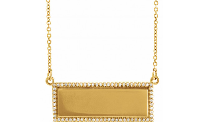 14K Yellow 1/6 CTW Diamond Bar 18 Necklace - 6522696001P