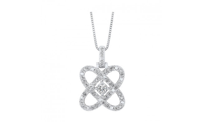 Gems One 14Kt White Gold Diamond (1/4Ctw) Pendant - PD10454-4WF