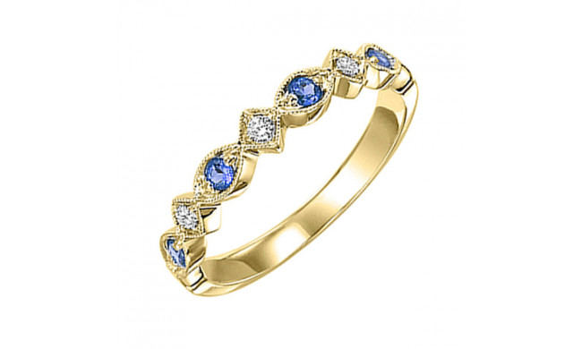 Gems One 10Kt Yellow Gold Diamond (1/20Ctw) & Sapphire (1/6 Ctw) Ring - FR1041-1YD