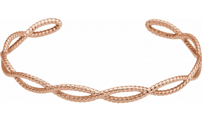 14K Rose Rope Cuff Bracelet - BRC760103P