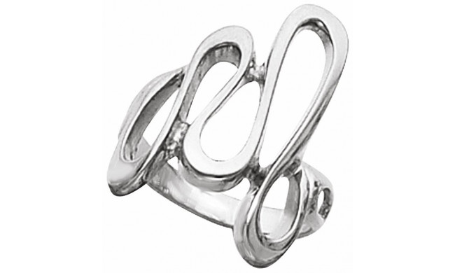 10K White Metal Fashion Ring - 50896109P