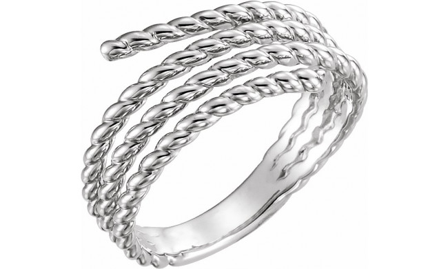 14K White Rope Ring - 51693101P