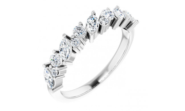 14K White 3/4 CTW Diamond Anniversary Band - 123915600P