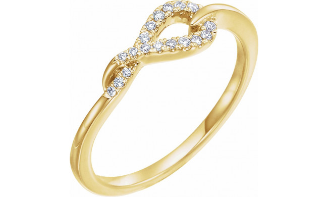 14K Yellow 1/10 CTW Diamond Knot Ring - 65245560000P