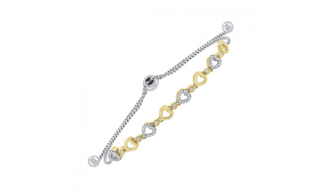 Gems One Silver Diamond (1/8Ctw) Bracelet - FB1160-SSWYSC