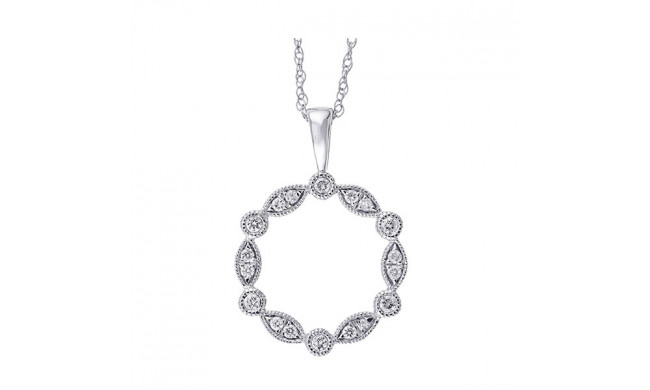 Gems One 14Kt White Gold Diamond (1/8Ctw) Pendant - PD33048-4WD