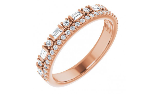 14K Rose 1/2 CTW Diamond Anniversary Band - 124021602P