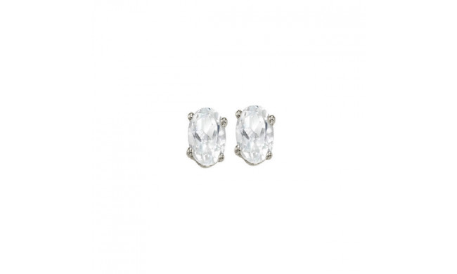 Gems One 14Kt White Gold White Topaz (7/8 Ctw) Earring - EWO54-4W