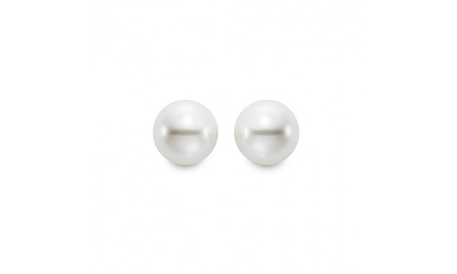 Mastaloni Ladies 14k Yellow Gold Cultured Pearl Stud Earrings