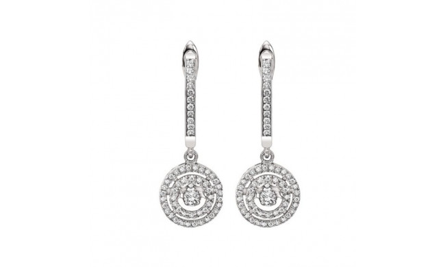 Gems One 14KT White Gold & Diamond Rhythm Of Love Fashion Earrings  - 1/2 ctw - ROL2004-4WC