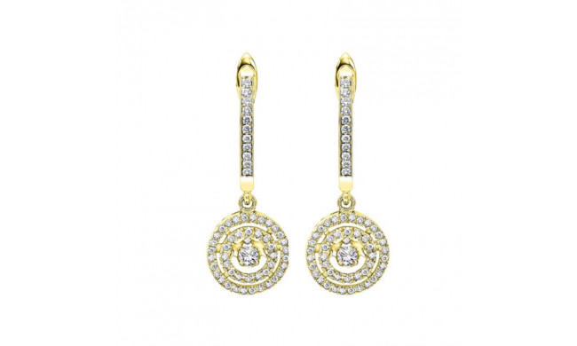 Gems One 14KT Yellow Gold & Diamond Rhythm Of Love Fashion Earrings  - 1/2 ctw - ROL2004-4YC