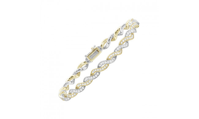 Gems One 14Kt White Yellow Gold Diamond (3Ctw) Bracelet - BC10275-4WYC