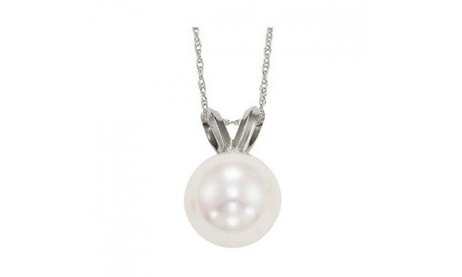 Gems One 14Kt White Gold Pearl (1/2 Ctw) Pendant - PP6.5AA-4W