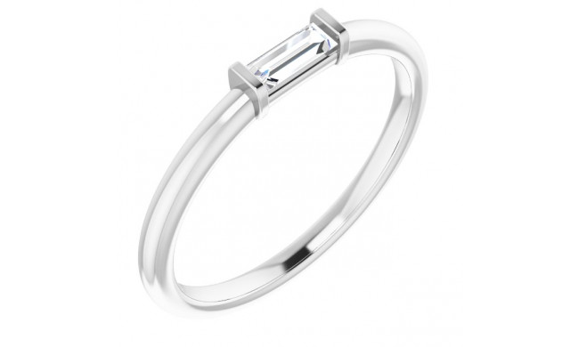 14K White 1/6 CTW Diamond Stackable Ring - 122887605P