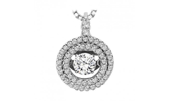 Gems One 14KT White Gold & Diamond Rhythm Of Love Neckwear Pendant  - 1 ctw - ROL1135-4WC