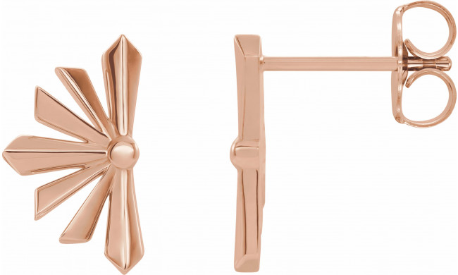 14K Rose Starburst Earrings - 87028602P