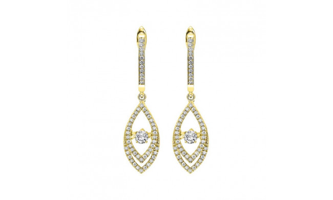 Gems One 14KT Yellow Gold & Diamond Rhythm Of Love Fashion Earrings  - 1/2 ctw - ROL2005-4YC