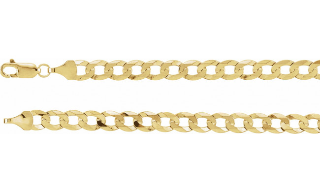 14K Yellow 5.8 mm Curb 7 Chain - CH647287940P