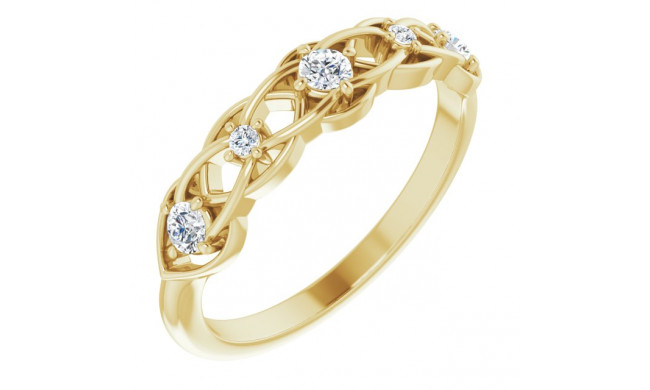 14K Yellow 1/5 CTW Diamond Stackable Ring - 124162601P