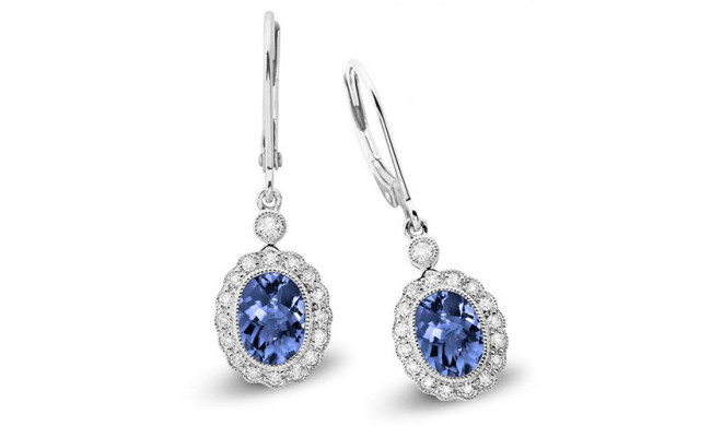 Stanton Color 14k Gold Tanzanite Leverback Earrings