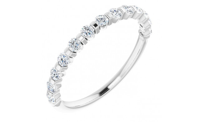 14K White 3/8 CTW Diamond Anniversary Band - 1236756021P