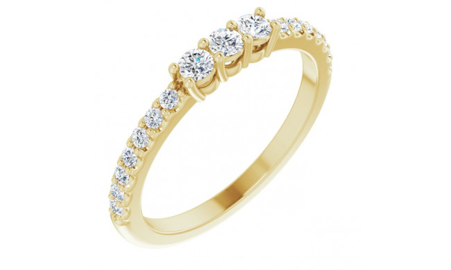 14K Yellow 1/3 CTW Diamond Anniversary Band - 124006605P